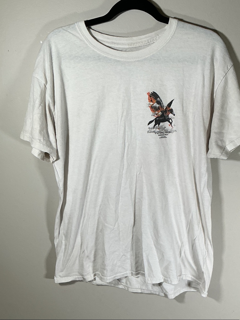 PacSun Flying High Pegasus Graphic Tee White Men’s Large